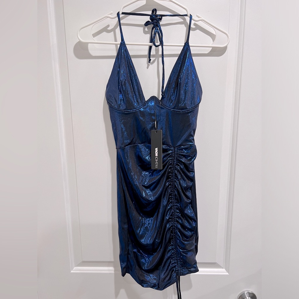 Super Nova Mini Dress Royal Blue XS New